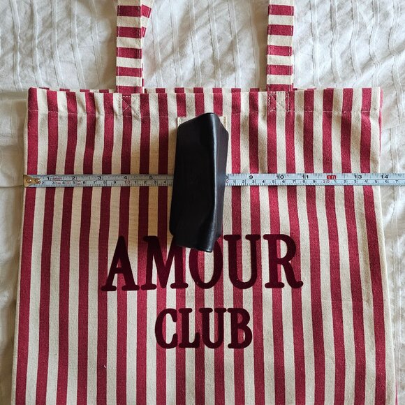 New Sezane Amour Club Striped Tote - Red/White - Picture 8 of 9
